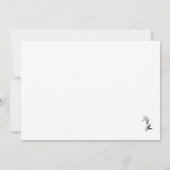 Abstract Black and White Reeds Water Reflections Dankeskarte (Rückseite)