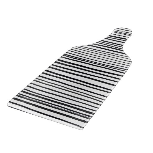 Abstract Black And White Stripes And Lines Pattern Schneidebrett (Ecke)