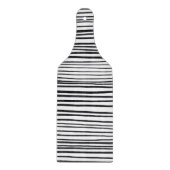 Abstract Black And White Stripes And Lines Pattern Schneidebrett (Vorderseite)