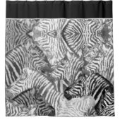 Abstract Black and White Zebra Art Duschvorhang (Vorderseite)