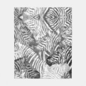 Abstract Black and White Zebra Art Fleecedecke (Vorderseite)