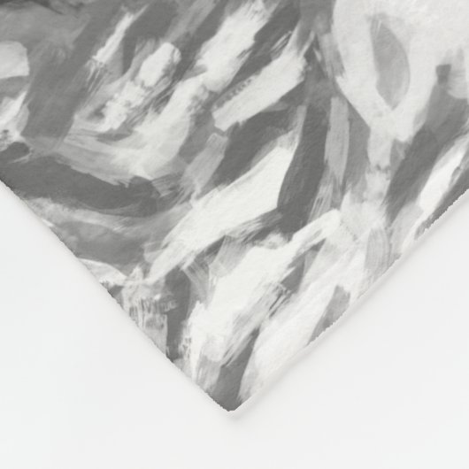 Abstract Black and White Zebra Art Fleecedecke (Ecke)