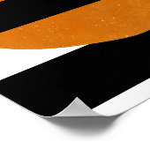 Abstract Black And Yellow Elements Orange Shapes Poster (Ecke)