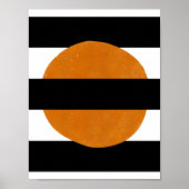 Abstract Black And Yellow Elements Orange Shapes Poster (Vorne)