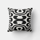 Abstract Black Curved Shape Seamless Pattern Kissen (Rückseite)