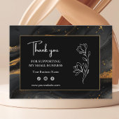 Abstract Black Gold Business Card Visitenkarte