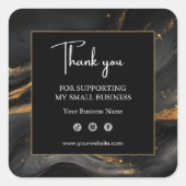 Abstract Black Gold Business Sticker (Vorderseite)