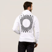 Abstract Black Hole Spiral Line Art  Hoodie (Schwarz voll)
