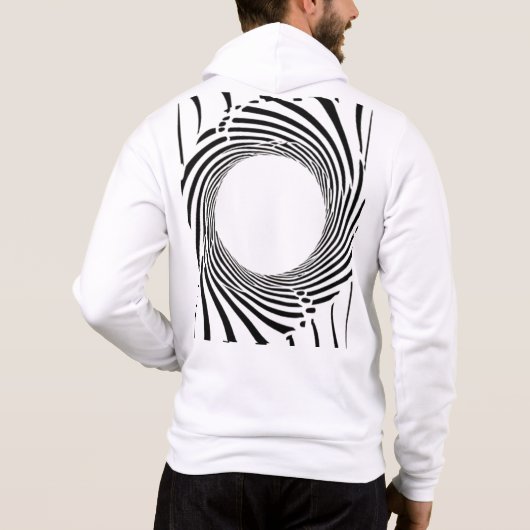 Abstract Black Hole Spiral Line Art  Hoodie (Rückseite)
