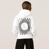 Abstract Black Hole Spiral Line Art  Hoodie (Schwarz voll)