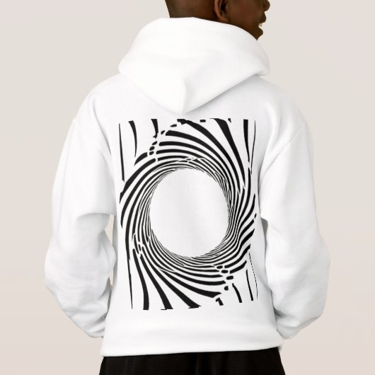 Abstract Black Hole Spiral Line Art  Hoodie (Rückseite)