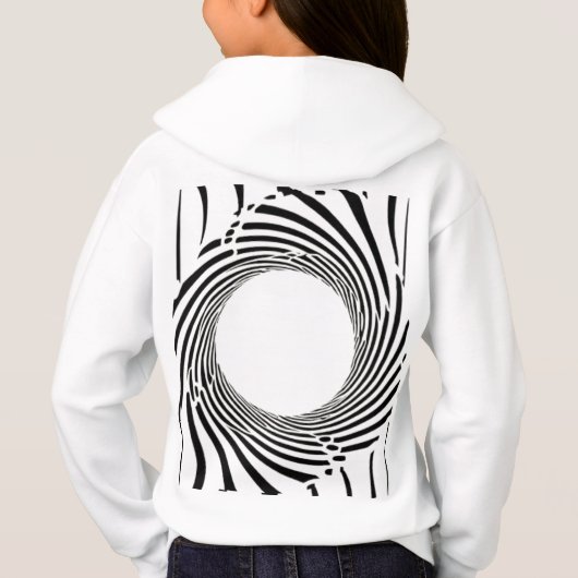 Abstract Black Hole Spiral Line Art  Hoodie (Rückseite)