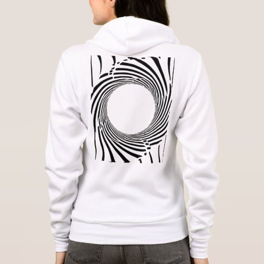 Abstract Black Hole Spiral Line Art  Hoodie (Rückseite)