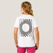 Abstract Black Hole Spiral Line Art  T-Shirt (Schwarz voll)