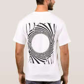 Abstract Black Hole Spiral Line Art  T-Shirt (Rückseite)