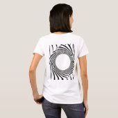 Abstract Black Hole Spiral Line Art  T-Shirt (Schwarz voll)