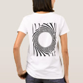 Abstract Black Hole Spiral Line Art  T-Shirt (Rückseite)