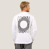 Abstract Black Hole Spiral Line Art  Tri-Blend Shirt (Voller Rücken)
