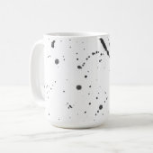 Abstract Black Paint Splash & Splatter Pattern Kaffeetasse (Vorderseite Links)