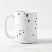 Abstract Black Paint Splash & Splatter Pattern Kaffeetasse (Links)
