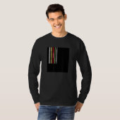 Abstract Black Square Straps Illustration Graphic T-Shirt (Vorne ganz)