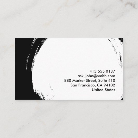 Abstract Black Visitenkarte (Rückseite)