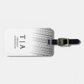 Abstract Black & White Geometric Background Gepäckanhänger (Vorderseite horizontal)