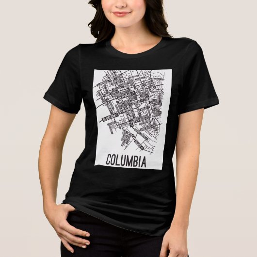 Abstract Black & White Graphic T-Shirt Tri-Blend Shirt (Vorderseite)