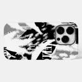 Abstract Black White Gray Case-Mate iPhone Hülle (Rückseite (Horizontal))