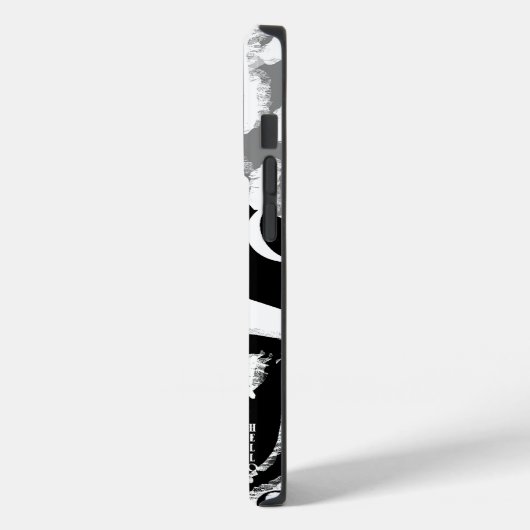 Abstract Black White Gray Case-Mate iPhone Hülle (Rückseite / Links)