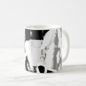 Abstract Black White Gray Kaffeetasse (VorderseiteRechts)