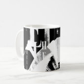 Abstract Black White Gray Kaffeetasse (Vorderseite Links)
