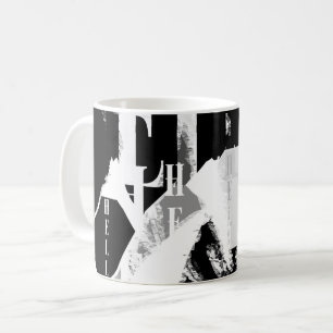 Abstract Black White Gray Kaffeetasse