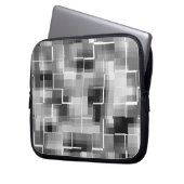 Abstract Black White Gray Laptopschutzhülle (Vorderseite Links)