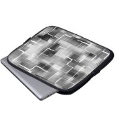 Abstract Black White Gray Laptopschutzhülle (Vorne Knopf)