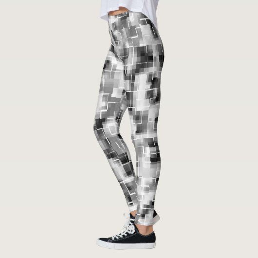 Abstract Black White Gray Leggings (Links)