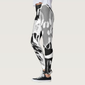 Abstract Black White Gray Leggings (Links)