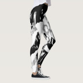 Abstract Black White Gray Leggings (Rechts)