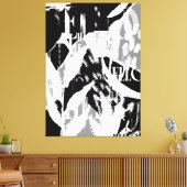 Abstract Black White Gray Leinwanddruck (Insitu (Wohnzimmer))