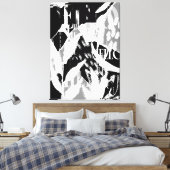 Abstract Black White Gray Leinwanddruck (Insitu (Schlafzimmer))