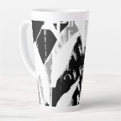 Abstract Black White Gray Milchtasse (Linke Ecke)