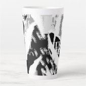 Abstract Black White Gray Milchtasse (Vorderseite)
