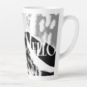 Abstract Black White Gray Milchtasse (Rechts)