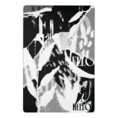 Abstract Black White Gray Mini Klemmbrett (Rückseite)