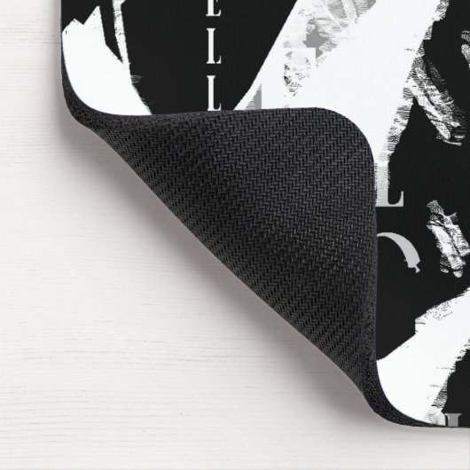 Abstract Black White Gray Mousepad (Ecke)