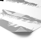 Abstract Black White Gray Poster (Ecke)
