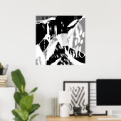 Abstract Black White Gray Poster (Heimbüro)