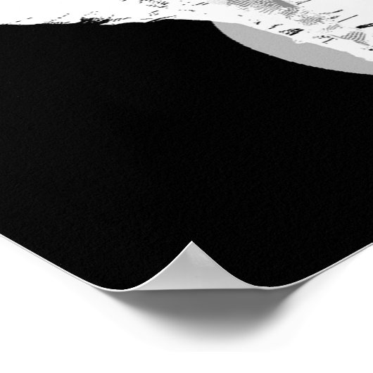 Abstract Black White Gray Poster (Ecke)