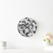 Abstract Black White Gray Runde Wanduhr (Zuhause)