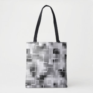 Abstract Black White Gray Tasche